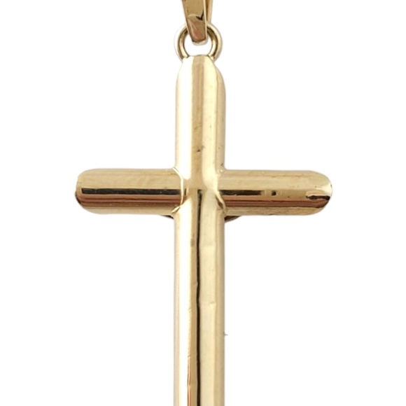 14K Yellow God Crucifix Pendant Necklace #16878 - Picture 4 of 7